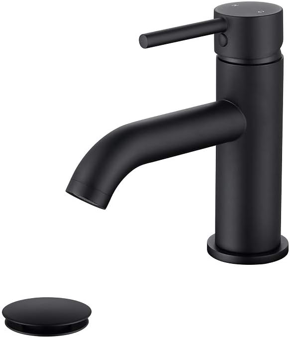 Single Handle Black Bathroom Faucet by JAKARDA