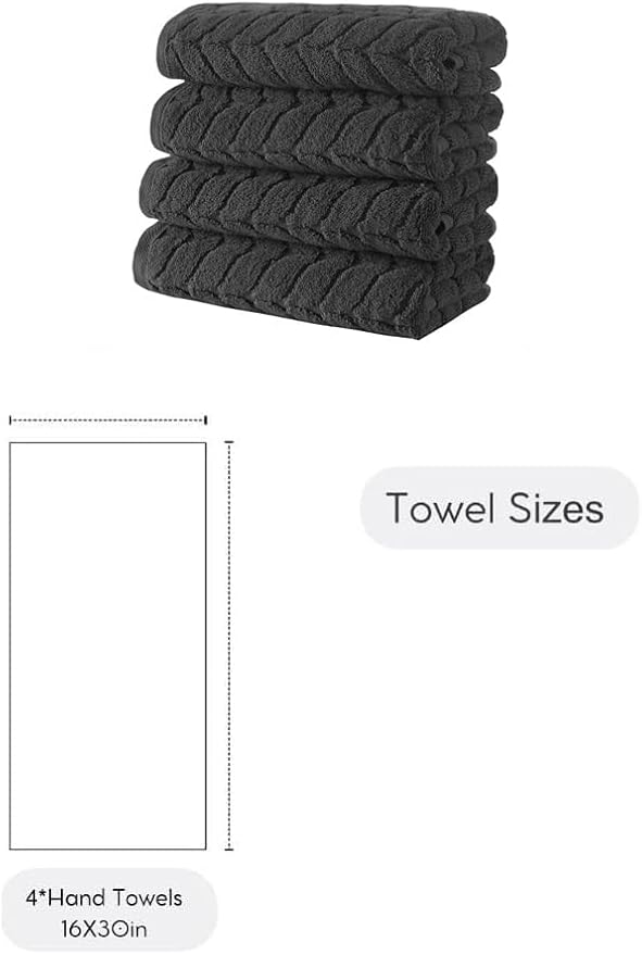 BAGNO MILANO Turkish Bath Towels, Soft Plush Jacquard Luxury Bath Towels - Image 2