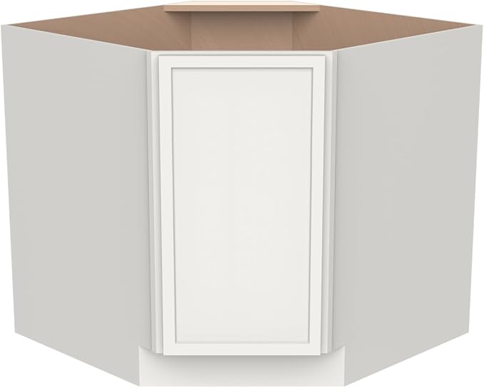 Diagonal Corner Kitchen Cabinet – Solid Wood – Freestanding Storage Organizer - Image 4
