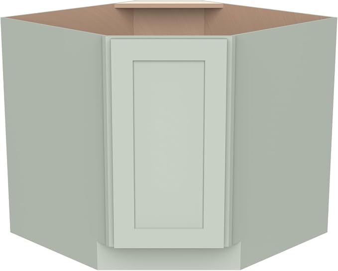 Diagonal Corner Kitchen Cabinet – Solid Wood – Freestanding Storage Organizer - Image 5