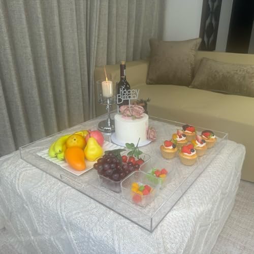 Extra Large Clear Acrylic Ottoman Tray - Image 3