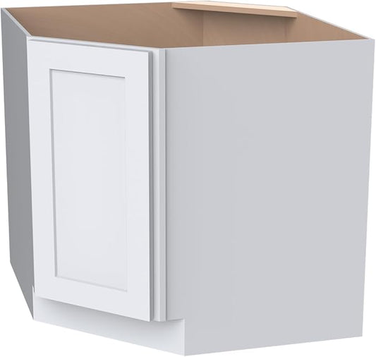 Diagonal Corner Kitchen Cabinet – Solid Wood – Freestanding Storage Organizer by HCIOANHomecabinetseries