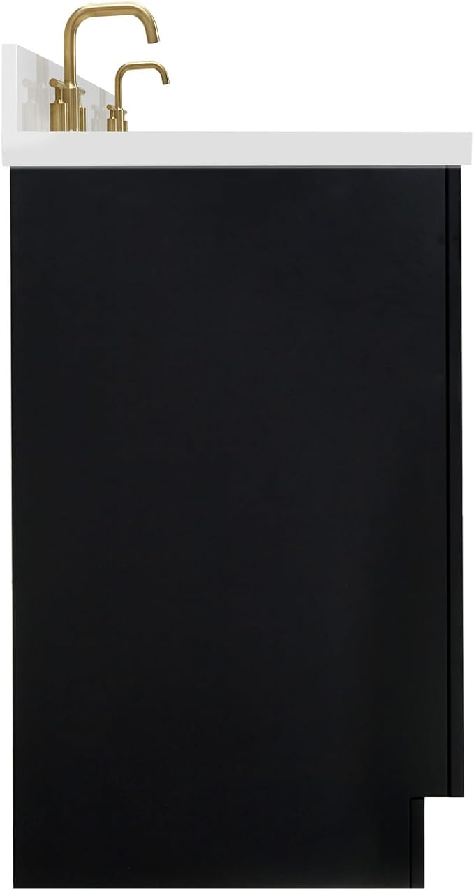 ARIEL Hepburn 73 in. Double Rectangle Sink Vanity - Image 3