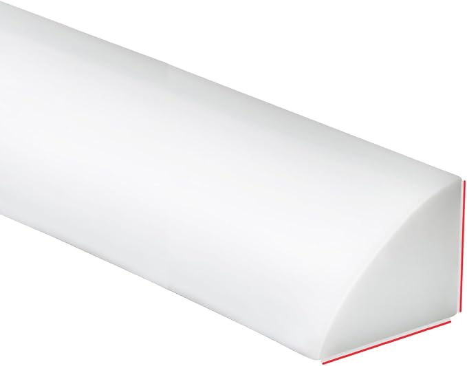 Duzzy 240 Inch Flexible Quarter Round Molding, Peel and Stick Silicone Rubber by Duzzy