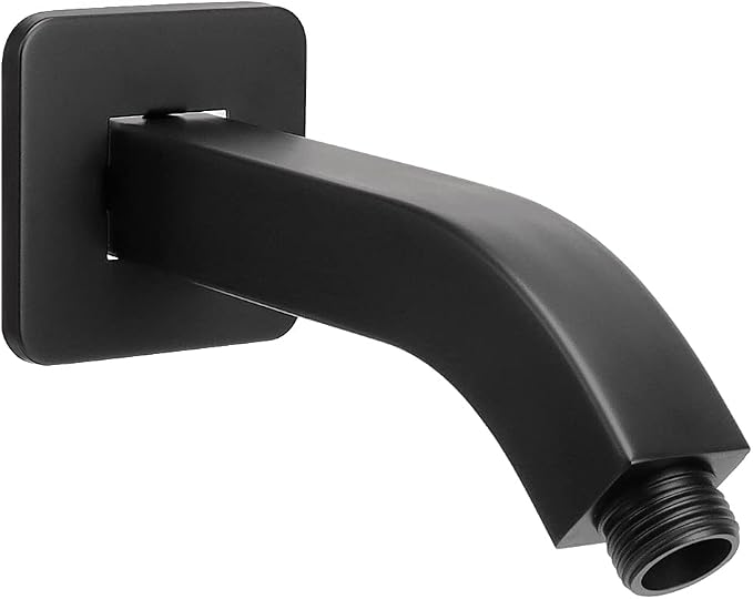 HarJue Shower Arm with Flange and Teflon Tape, Wall Mounted Square Shower Pipe by HOME