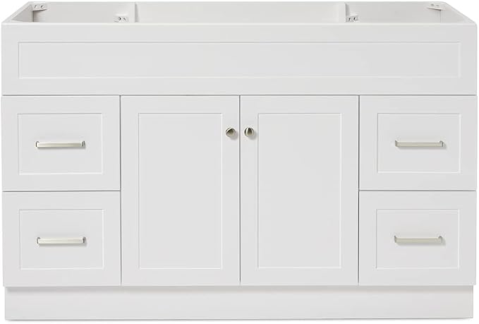 ARIEL Single Sink Configuration Bathroom Vanity Base Cabinet in White by Ariel