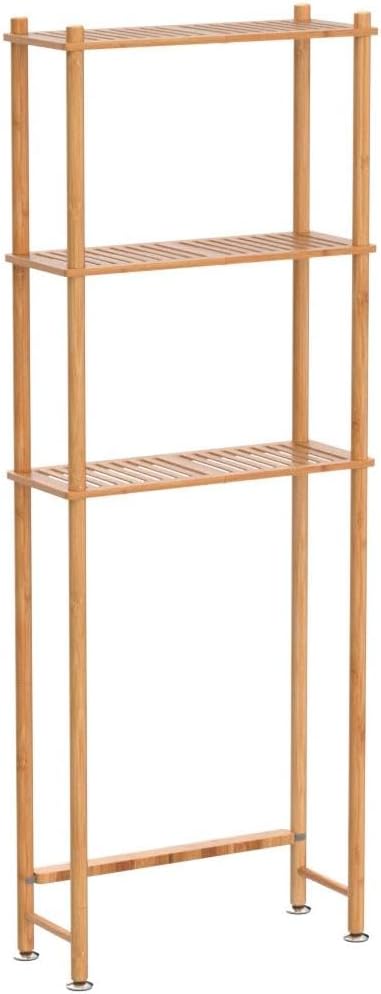 AmazerBath Over The Toilet Storage Shelf Bamboo, 3-Tier Over Toilet Organizer - Image 5
