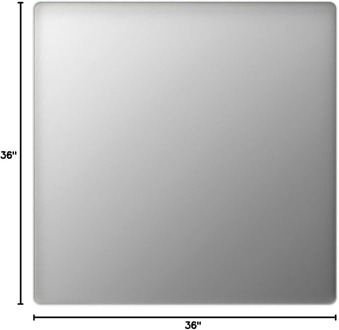 LOAAO 36x36 Inch White Metal Framed Bathroom Mirror - Image 9