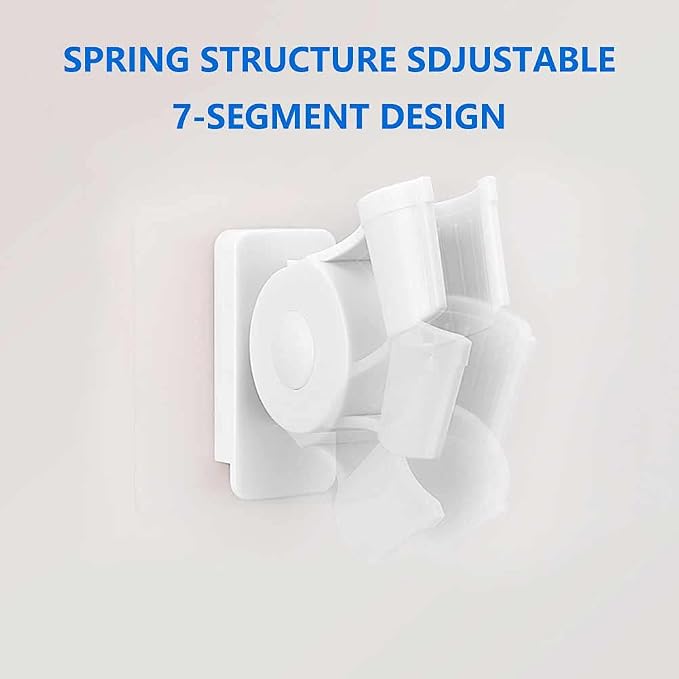 Shower Head Holder, Plastic Bathroom Strong Adhesive Showerhead Adapter - Image 3