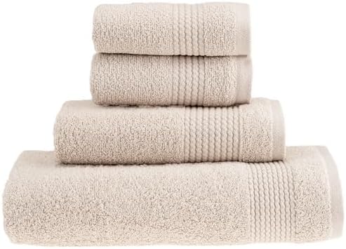 HALLEY Turkish Cotton Towels 1 Bath Towel 1 Hand Towel 2 Washcloths, Super Soft by HALLEY-TurkishCottonTowels
