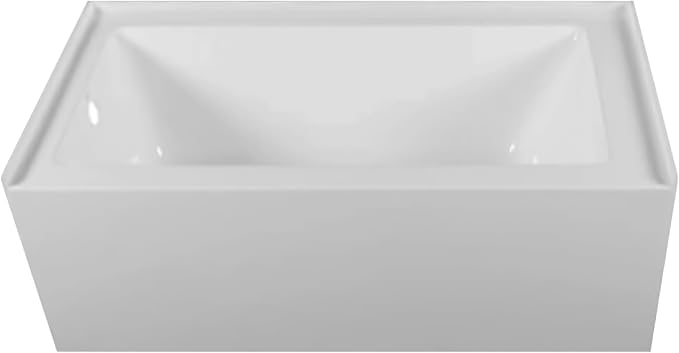 Fine Fixtures Acrylic, Fiberglass Alcove Soaking Bathtub - Image 5