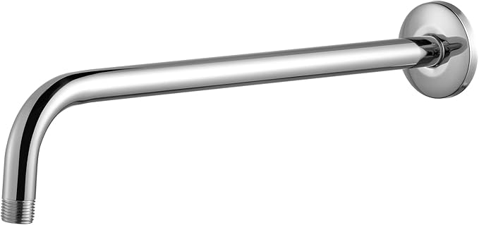 OFFO Shower Arm with Flange, 12 in Wall Mount Replacement Angle Shower Head Arm by OFFO