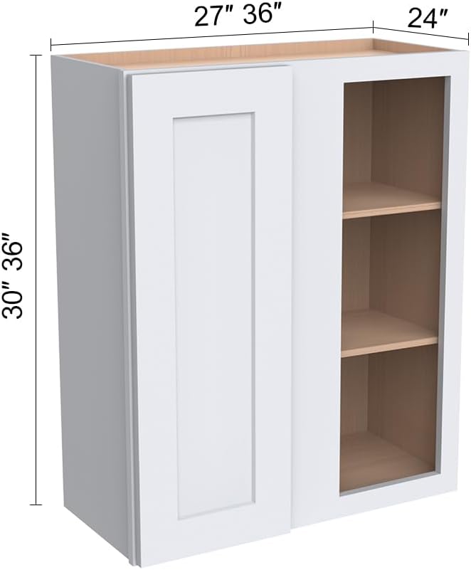 Solid Hardwood Wall Blind Corner Cabinets, Adjustable Shelves, Soft-Close Doors - Image 3