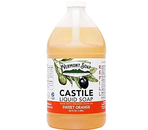 Vermont Pure Castile Soap Orange, Gentle Liquid Soap by VermontSoap