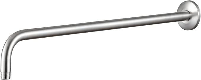 OFFO Shower Arm with Flange, 24 in Brushed Nickel Wall Mount Replacement Angle by OFFO
