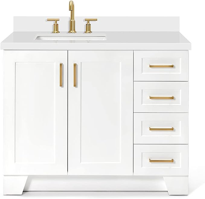 ARIEL Taylor 42 Inch White Bathroom Vanity by Ariel
