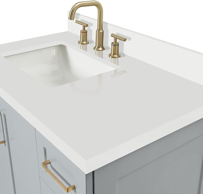 ARIEL 37" Grey Bathroom Vanity - Image 8