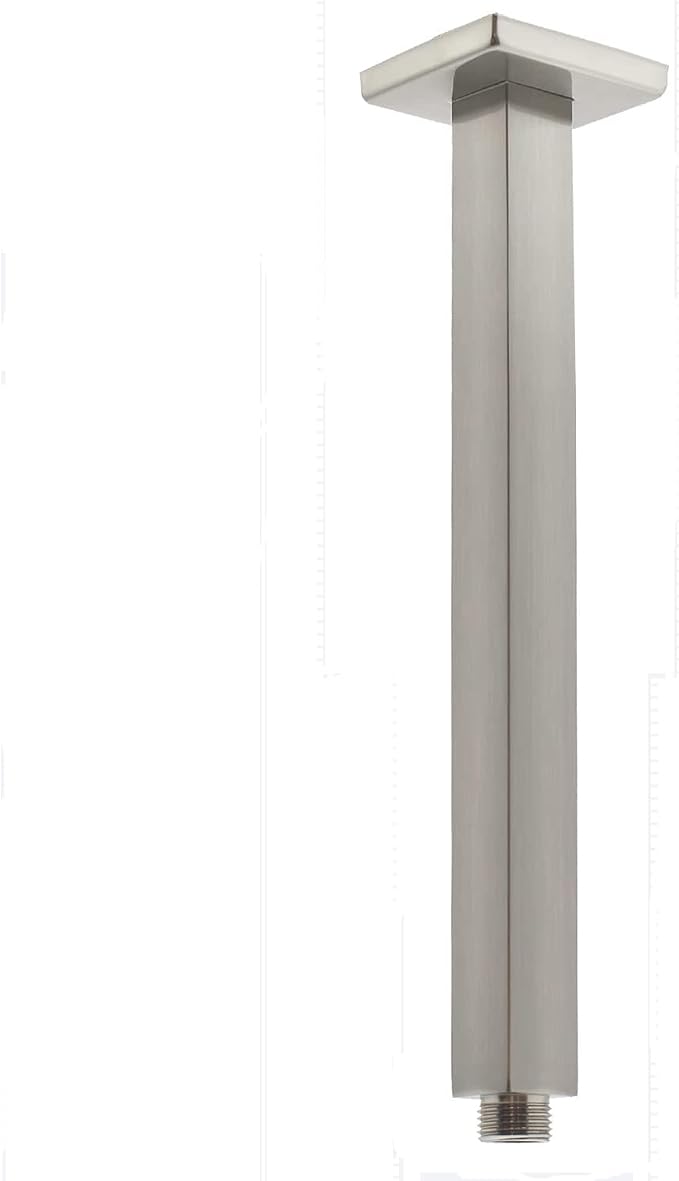 Ceiling Mount Shower Arm with Flange 20 Inches Square Straight Extender by Drettyer