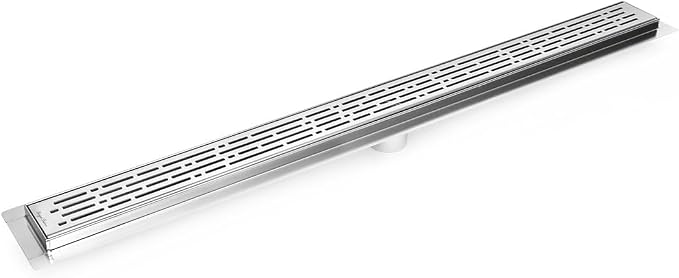 SereneDrains 304 Stainless Steel 48 Inch Linear Polished Chrome Shower Drain by SereneDrains