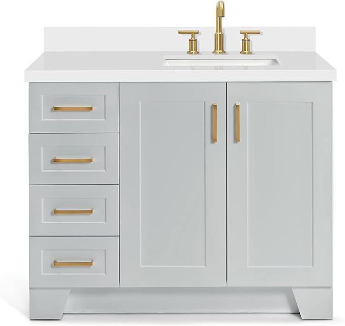 ARIEL Taylor 43 Inch Grey Bathroom Vanity - Image 7