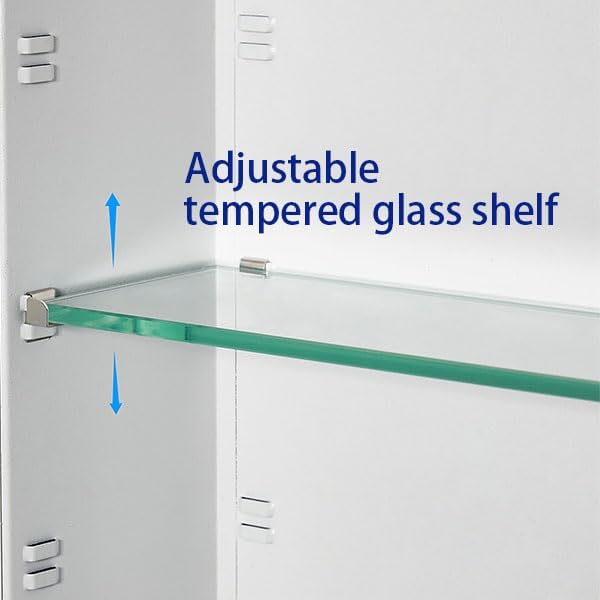 Bathroom Medicine Cabinet with Beveled Edge Mirrored Door 24 x 30 inch - Image 8