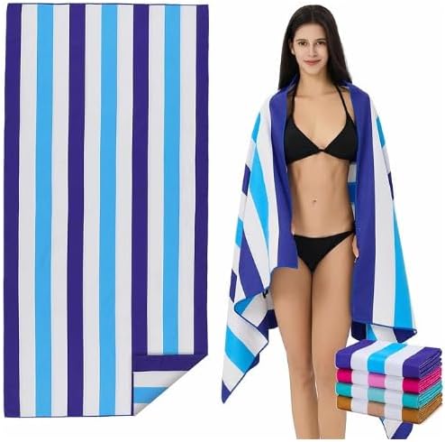 Microfiber Extra Large, Oversized Beach Towels -4 Pack XL Quick Dry Blue Pink by Unknown