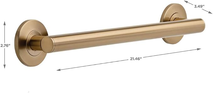 Delta Contemporary 18" Shower Grab Bar Seniors ADA Compliant Champagne Bronze - Image 2