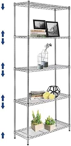 5 Tier Wire Shelving Unit with NSF Certified, Adjustable Wire Shelves with 750 by BNSPLY
