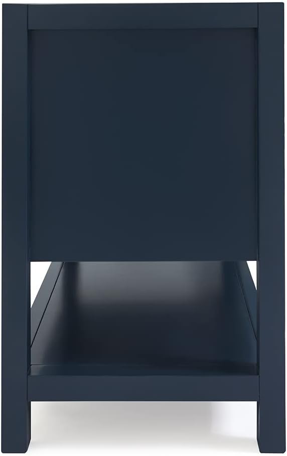 ARIEL 54" Midnight Blue Bathroom Vanity Base Cabinet, Center Rectangular Sink - Image 8