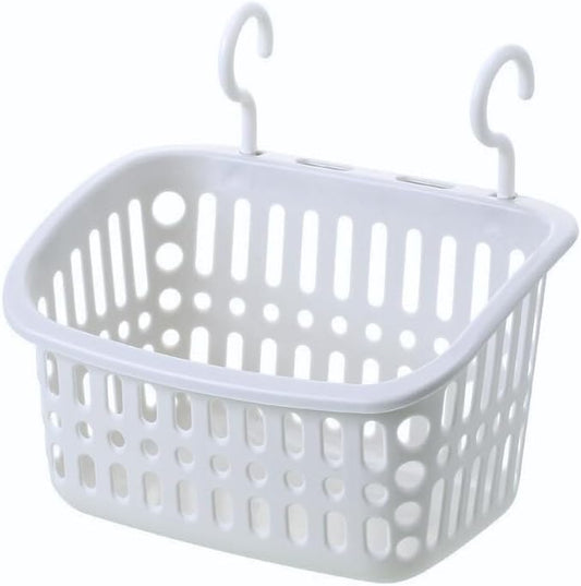 Hanging Bathroom Storage Basket – Wall-Mounted Plastic Organizer Bin by MIXNEX
