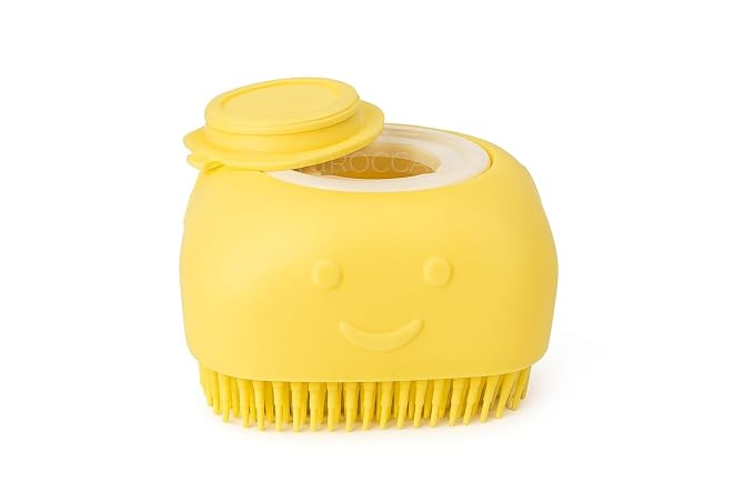 Dog Bath Brush with Shampoo Dispenser – Silicone Pet Grooming Scrubber - Image 2