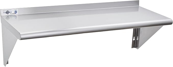Profeeshaw NSF Stainless Steel Shelf 12” x 36”, 250 lb Commercial Shelves Wall by Profeeshaw