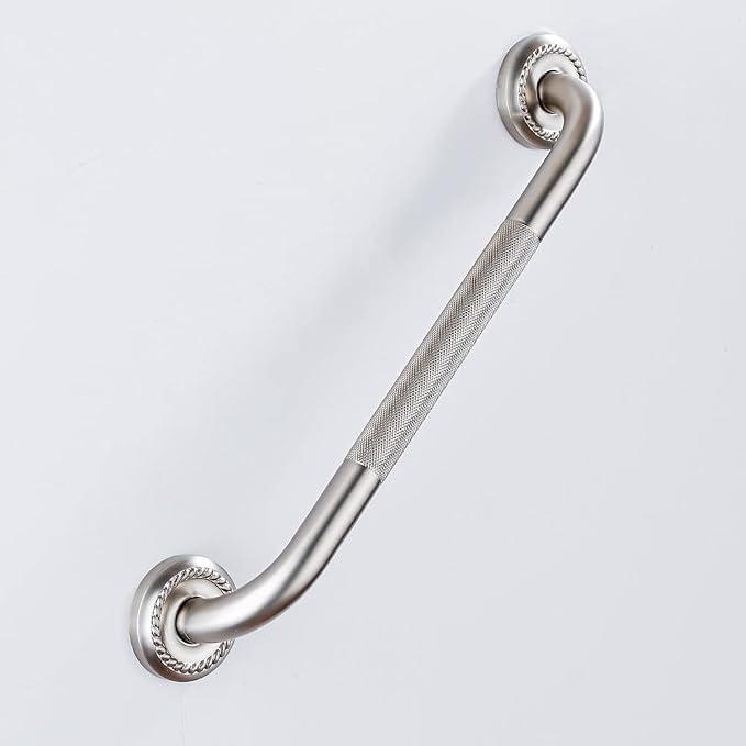 Anti Slip Shower Grab Bar, 16-Inch Toilet Textured Sturdy Hand Rail, Stylish - Image 7
