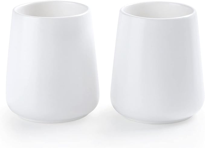 White Toothbrush Holder for Bathroom by Eyrozia