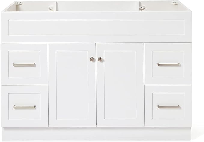 ARIEL Single Sink Bathroom Vanity Base Cabinet in White by Ariel