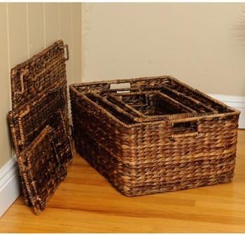 BIRDROCK HOME Abaca Nesting Baskets Set of 3 - Image 2