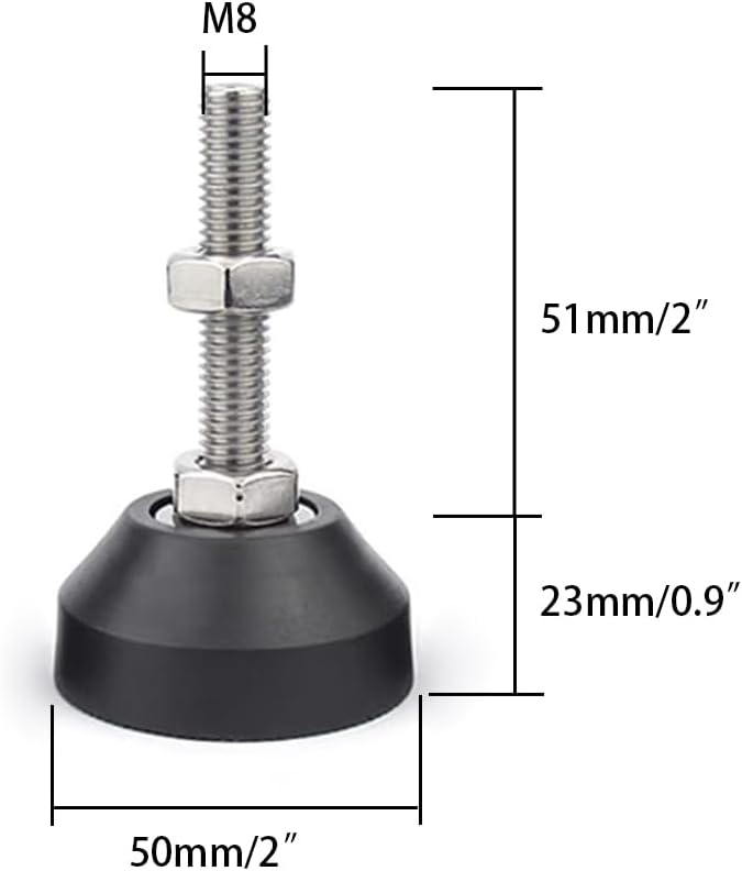 Adjustable Leveling Foot, Small Equipment Foot - Image 2