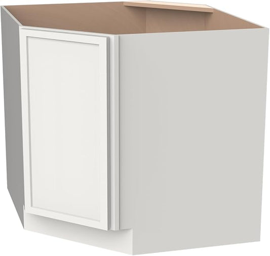 Diagonal Corner Kitchen Cabinet – Solid Wood – Freestanding Storage Organizer by HCIOANHomecabinetseries
