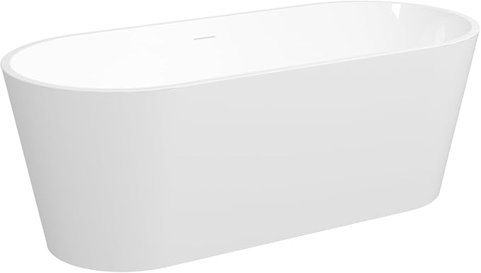 FerdY 67" Shangri-La Elite, Acrylic Freestanding Bathtub, Glossy White - Image 7