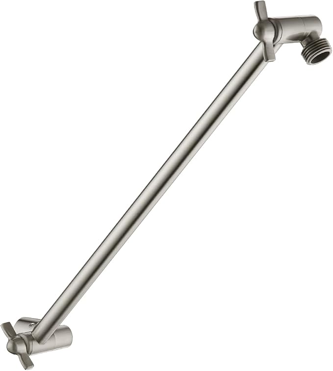 BRIGHT SHOWERS 15 Inch Extra Long Shower Head Extension Arm, Solid Brass Shower by BRIGHTSHOWERS