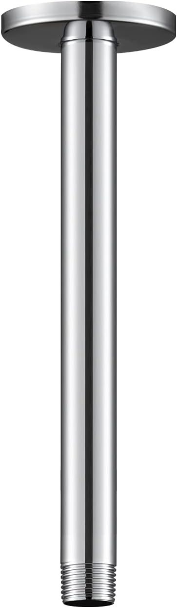 OFFO Shower Arm with Flange, 10 in Ceiling Mount Replacement Rain Shower Head by OFFO