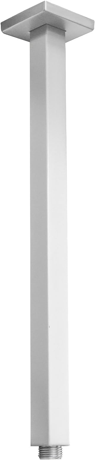 Brushed Nickel Shower Arm with Flange and Teflon Tape by Drettyer