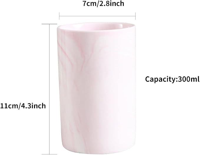 Ceramic Toothbrush Holder, Bathroom Cup, Drinking Mug, Coffee Cups, Marble - Image 2