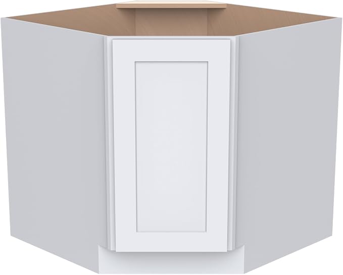 Diagonal Corner Kitchen Cabinet – Solid Wood – Freestanding Storage Organizer - Image 5