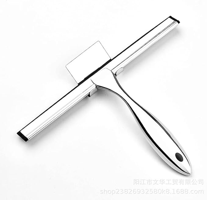 10-Inch Shower Squeegee, Stainless Steel Squeegee - Image 2
