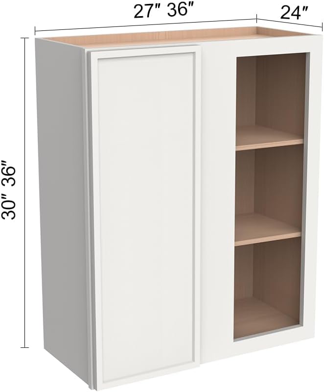 Solid Hardwood Wall Blind Corner Cabinets, Adjustable Shelves, Soft-Close Doors - Image 3