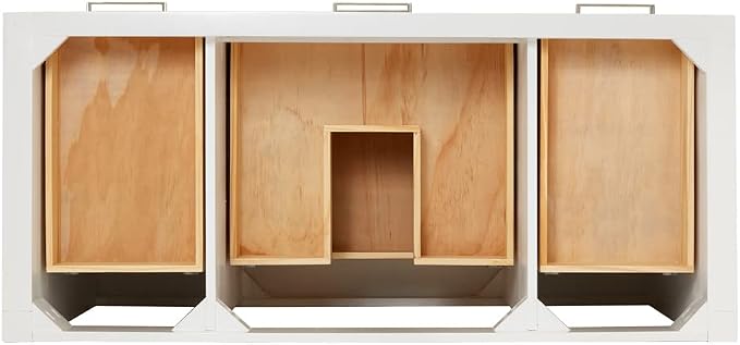 ARIEL Bristol 48" White Bathroom Vanity Base Cabinet, Single Sink Configuration - Image 6