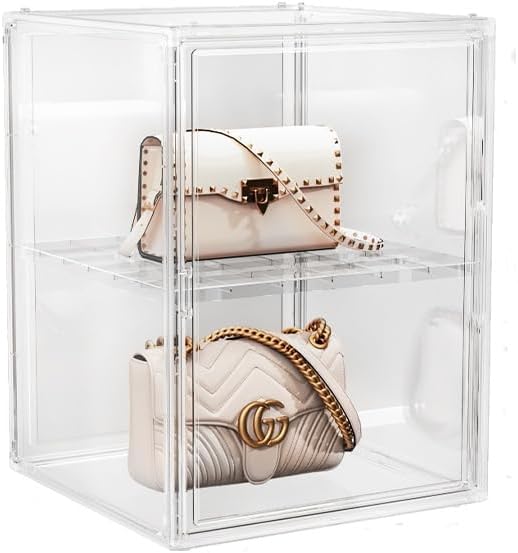X-Large 2 Tiers 14.2"X10.6"X8" Acrylic Display Case by BOHOIDEE-CreativeDisplay
