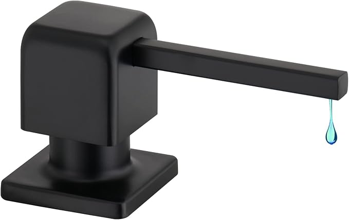 CREA Soap Dispenser for Kitchen Sink, Kitchen Soap Dispenser Black Square Built by CREA