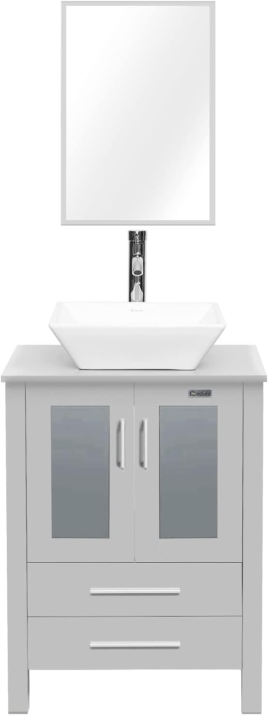 eclife 24" Modern Bathroom Vanity Sink Combo Freestanding Cabinet by eclife